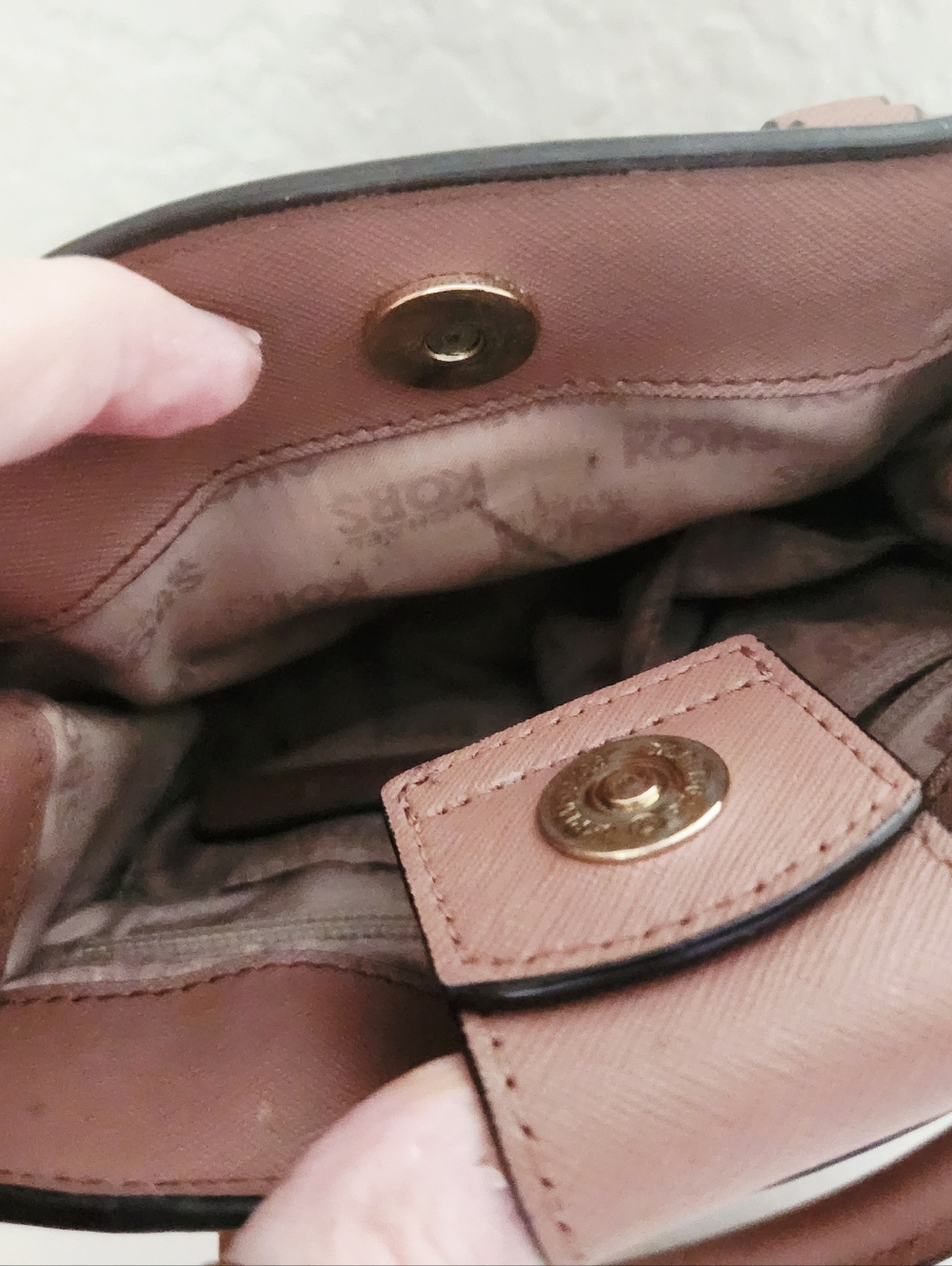 Euc Michael Kors Dusty Rose Crossbody Bag Purse Satchel - Picture 12 of 12